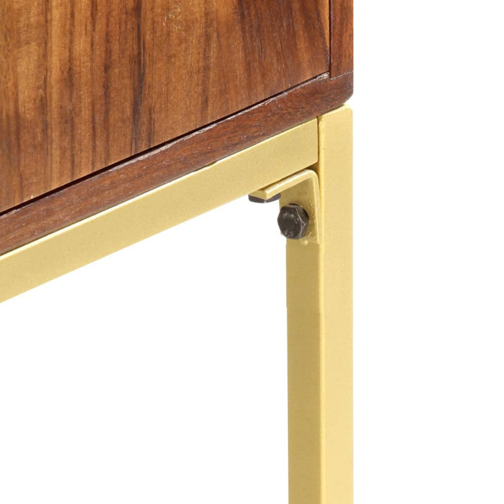 vidaXL Highboard Freestanding Storage Cabinet Accent Cabinet Solid Acacia Wood