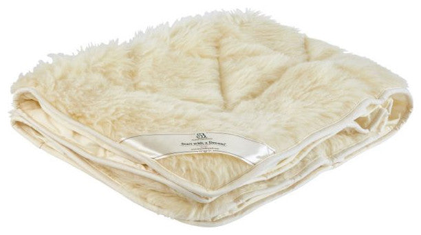 myDual Pad, 100% Washable and Reversible Wool Mattress Pad, Queen 60x80"