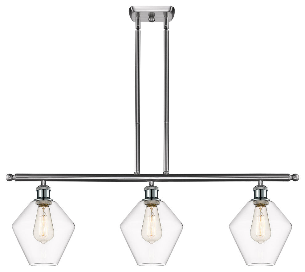 Innovations 516-3I-SN-G652-8-LED 3-Light Island Light, Brushed Satin Nickel