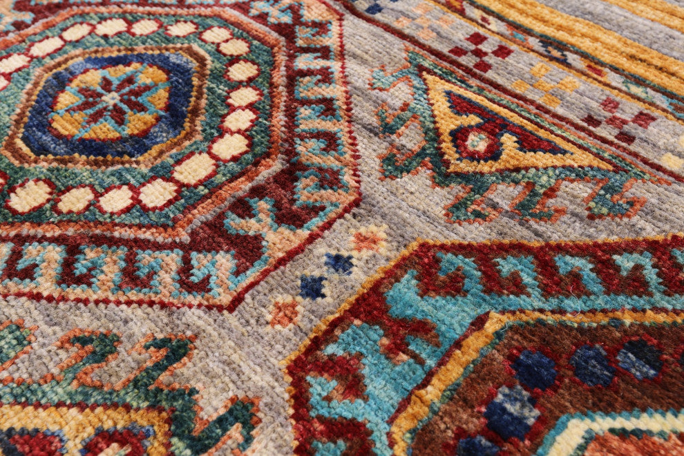 3' 4" X 5' 1" Super Kazak Khorjin Handmade Rug - Q12322