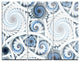 "White Spiral With Blue Fractal Art" Metal Wall Art, 3 Panels, 36"x28"