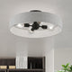 Elmhurst 4 Light Black Large Semi-Flush