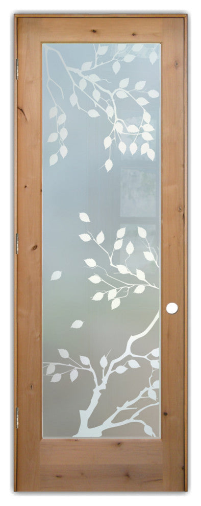 Interior Doors - Cherry Tree Frosted Glass Design - 28" x 80" - CUSTOMIZE...