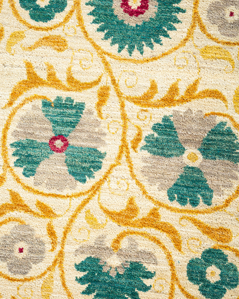 Paul One-of-a-Kind Hand-Knotted Area Rug Ivory, 9'1"x12'7"