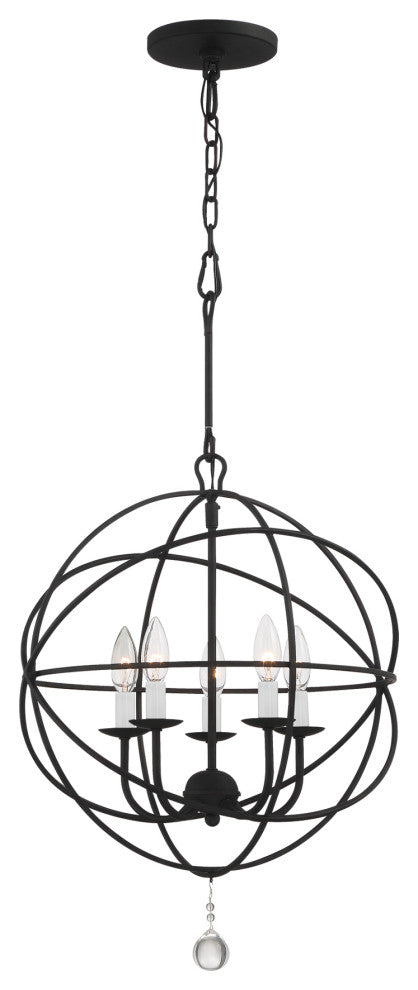 Solaris 5 Light Black Mini Chandelier