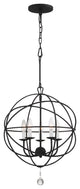 Solaris 5 Light Black Mini Chandelier