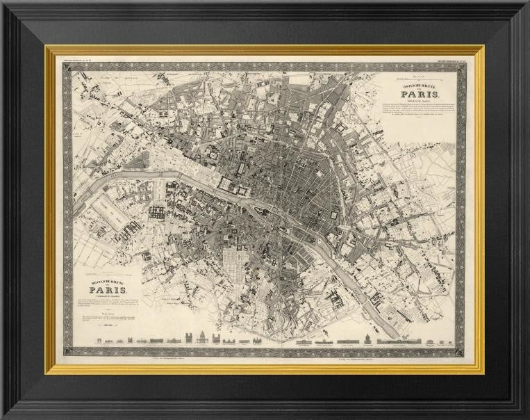 "Paris, France, 1860"  by Society for the Diffusion of Useful Knowledge, 20x16"
