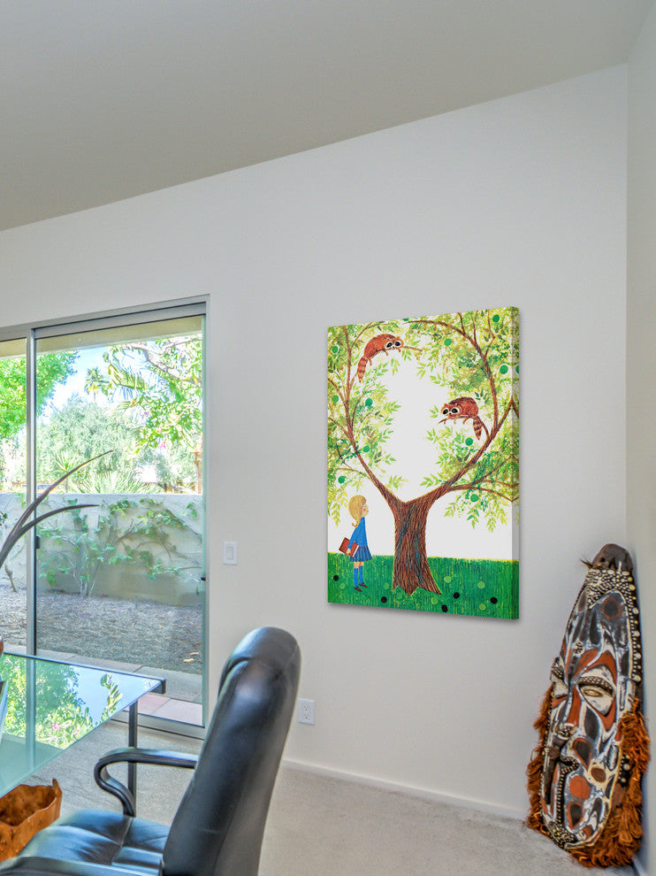 "Red Pandas" Painting Print on Canvas by Curtis