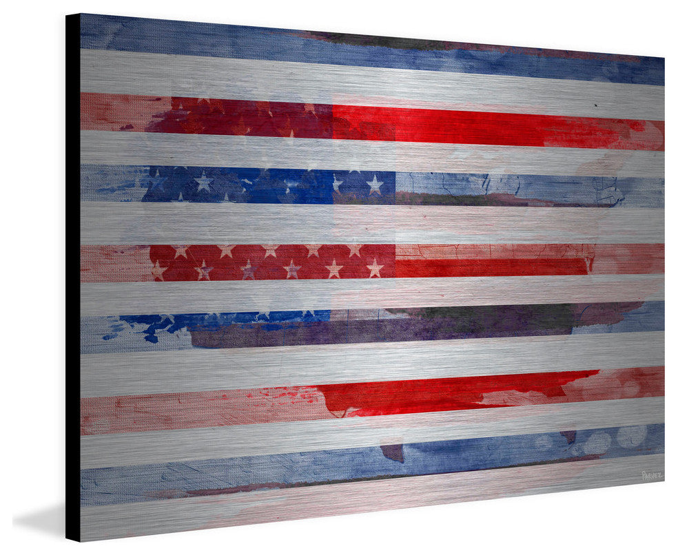 "Striped Glory" Print on Brushed Aluminum, 60"x40"