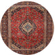 Ahgly Company Indoor Round Traditional Area Rugs, 4' Round