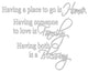 VWAQ Having a Place to go is Home, Having Someone to Love is Family, Wall Quote