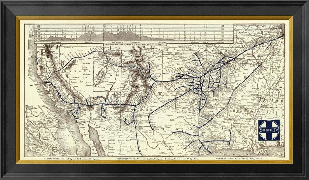"Santa Fe, New Mexico, 1904"  by Santa Fe Railroad Company, 34x20"