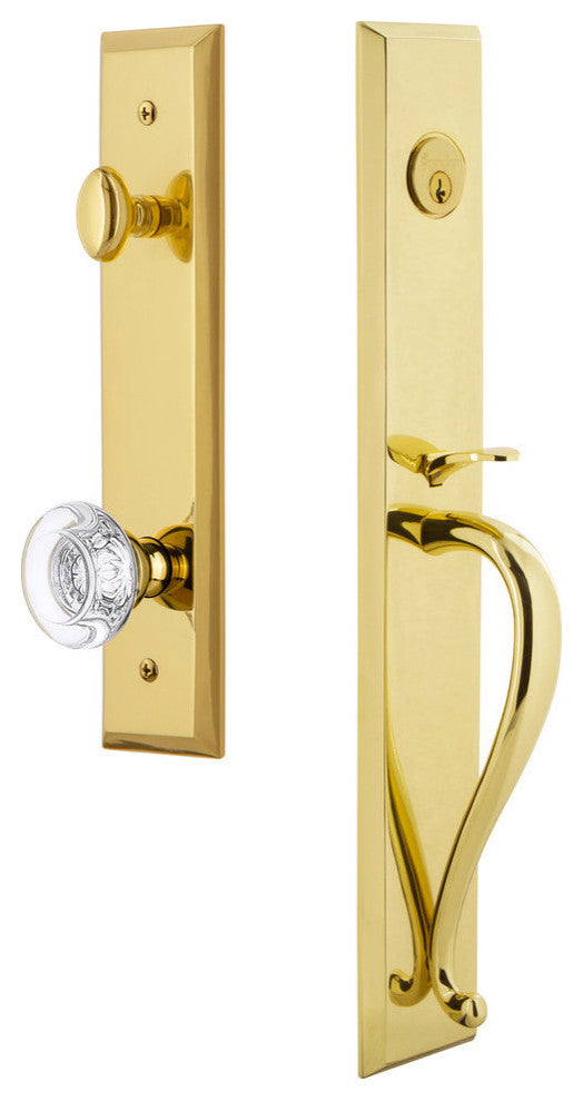 Fifth Avenue 1-Piece Dummy Handleset, S Grip and Bordeaux Knob, 849323