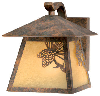Whitebark 7" Outdoor Wall Light Olde World Patina