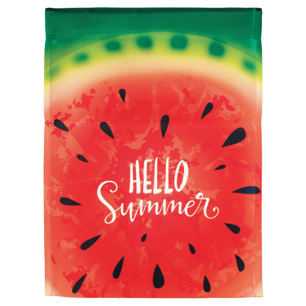 Flag  Printed  Hello Summer Wmelon Polyester Garden