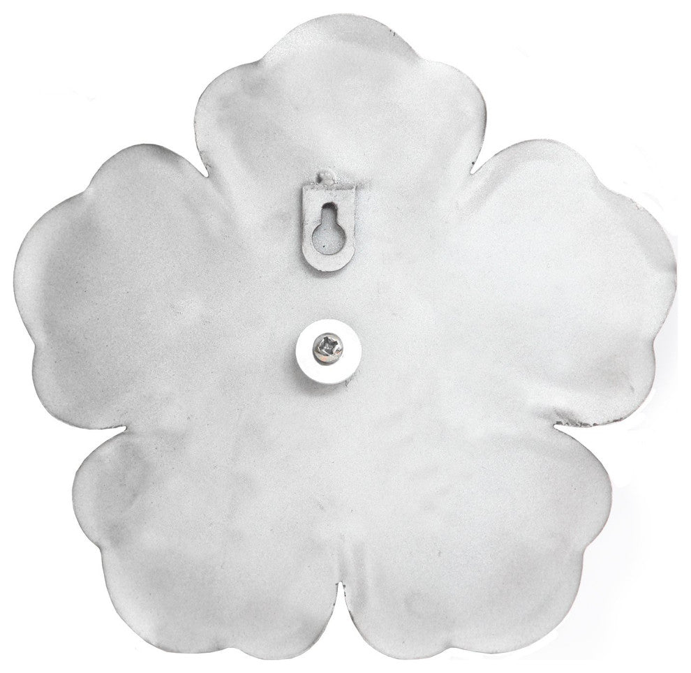 HomeRoots Alluring Silver Metal Wall Flowers
