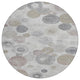 Machine Washable Indoor/Outdoor Chantille ACN1896 Taupe 8' x 8' Round Rug