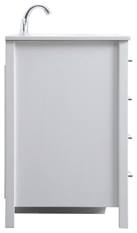 Isabel 54" SIngle Bathroom Vanity, White