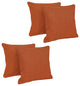18" Double-Corded Solid Outdoor Square Throw Pillows, Set of 4, Cinnamon