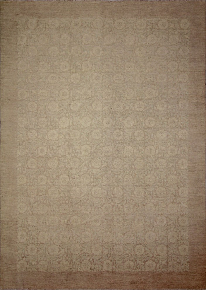 Peshawar Azad Chocolate/Light Green Rug, 10'3x14'0