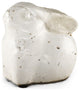 Partially Glazed Off-White Ceramic Rabbit