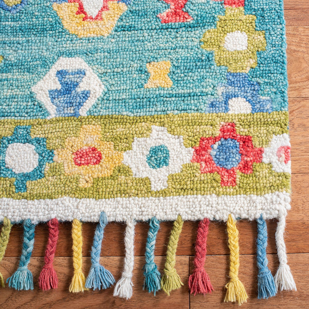 Safavieh Aspen Apn119Y  Rug, Green/Red, 7'0"x7'0" Round