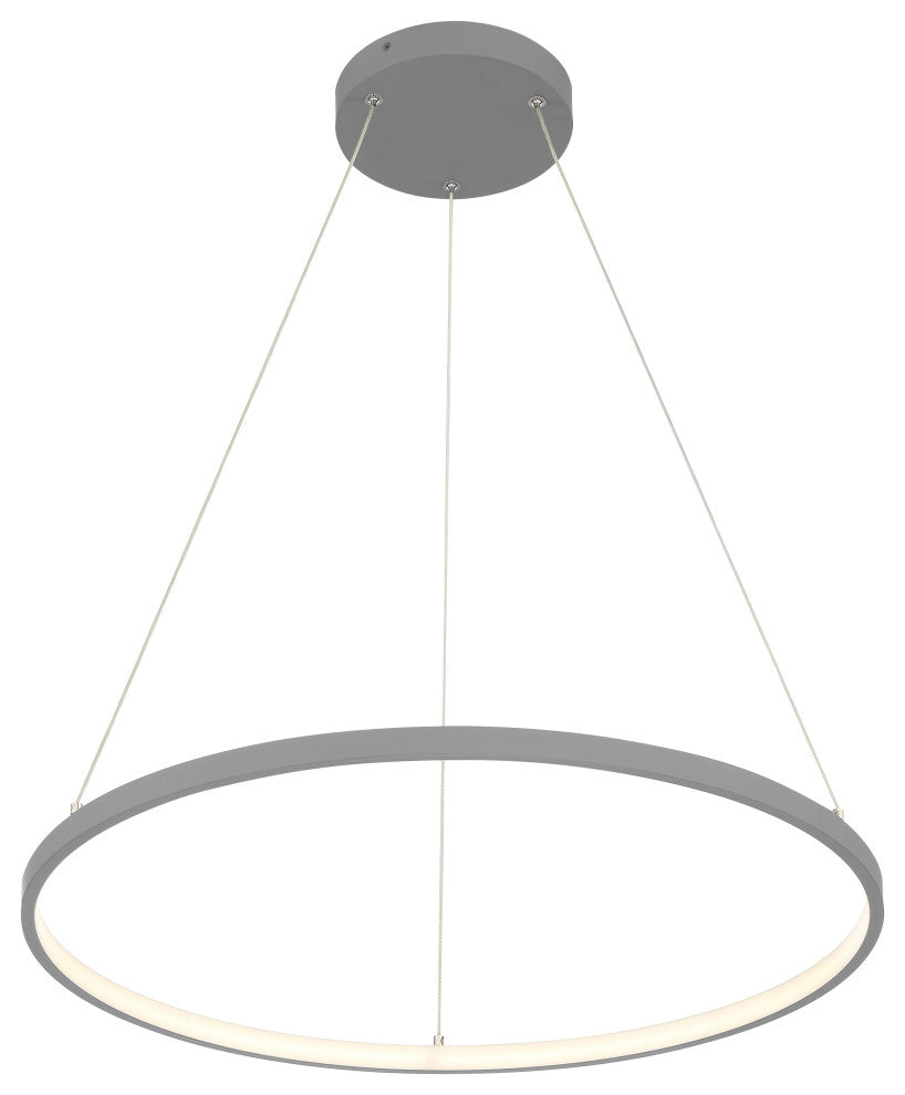 Access Lighting 52069LEDD/ACR Anello 32"W LED Ring Chandelier - Gray