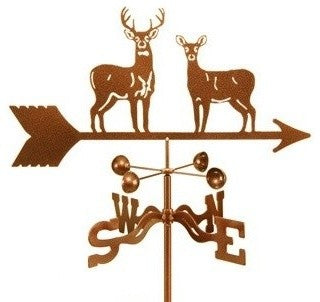 Standing Deer Weathervane With Garden Mount