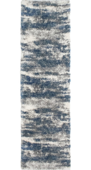 Noori Rug Shag Madison Blue/Grey Runner