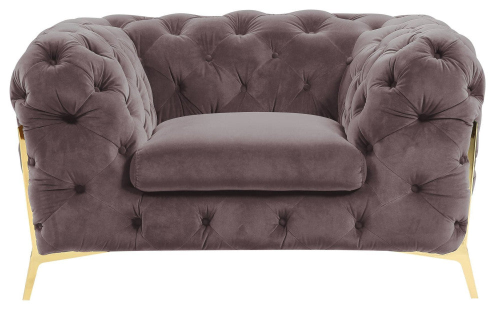 Divani Casa Sheila Modern Silver Fabric Chair