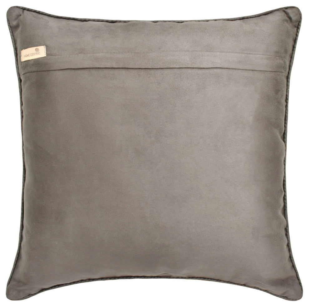 Grey Jacquard Quilted & Damask Pillowcase 26"x26" Throw Pillow Cover - Gryselda