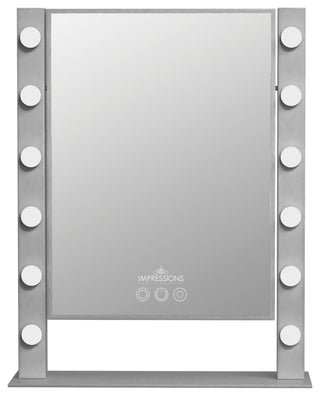 Cinematique XL Tri Tone LED Makeup Mirror, Silver
