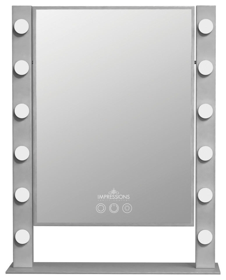 Cinematique XL Tri Tone LED Makeup Mirror, Silver