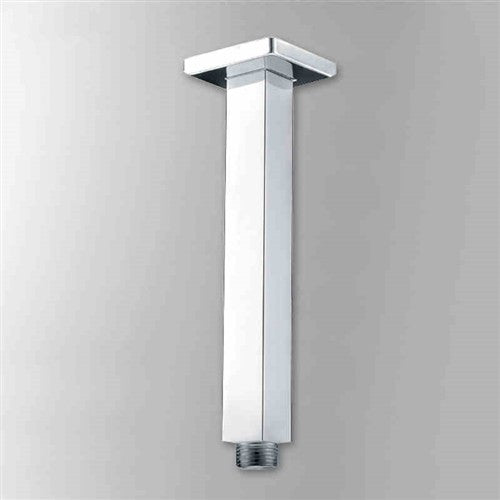 Solid Brass Chrome Overhead Shower Bar Square Ceiling Mounted Shower Arm