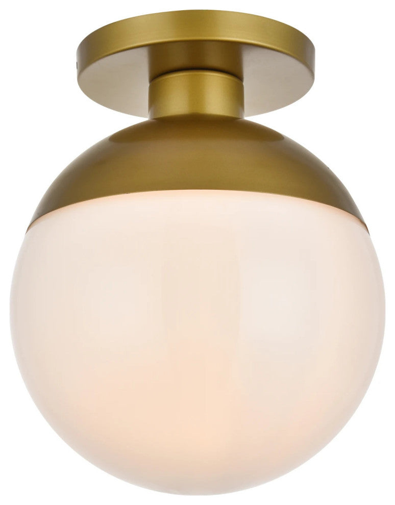 Elegant Lighting LD6056 Eclipse 12"W Semi-Flush Globe Ceiling - Brass