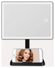 Charmed Arch Tri Tone LED Makeup Mirror with Phone Holder, Black