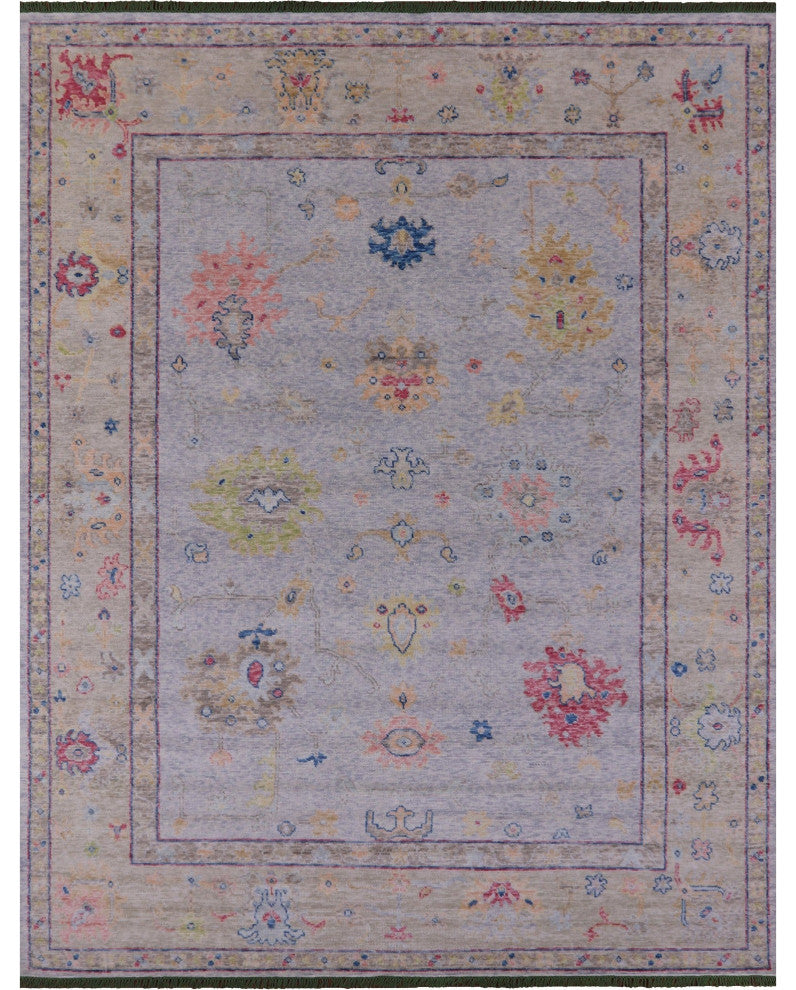 9' 3" X 12' 3" Turkish Oushak Hand Knotted Wool Rug - Q14806