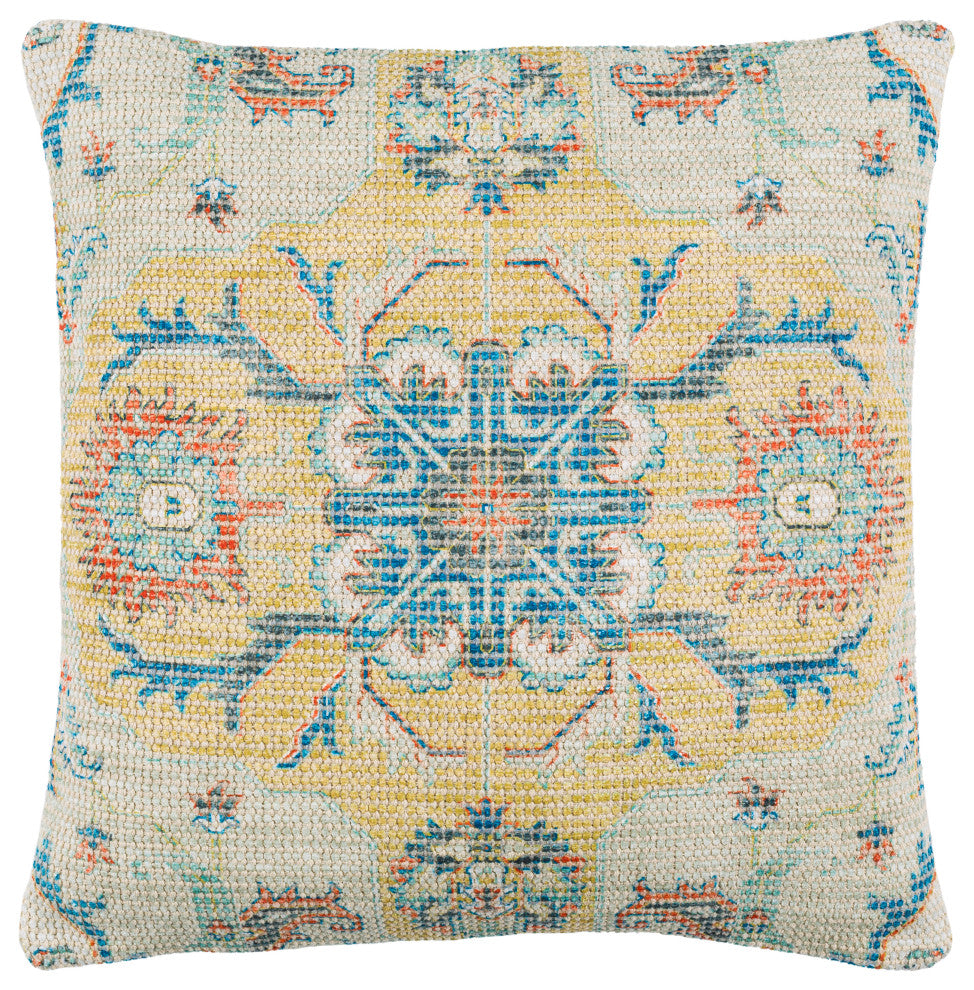 Surya Samsun Pillow Shell With Polyester Insert 22"H X 22"W Cream