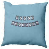 Ice Colored Banner Day Hanukkah Polyester Throw Pillow, 26"x26"