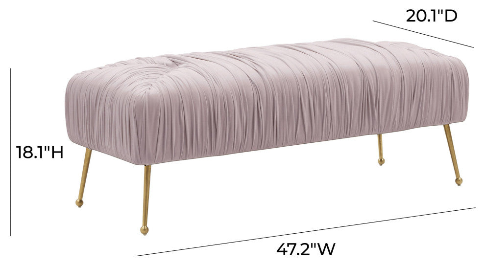 Jessica Mauve Velvet Bench