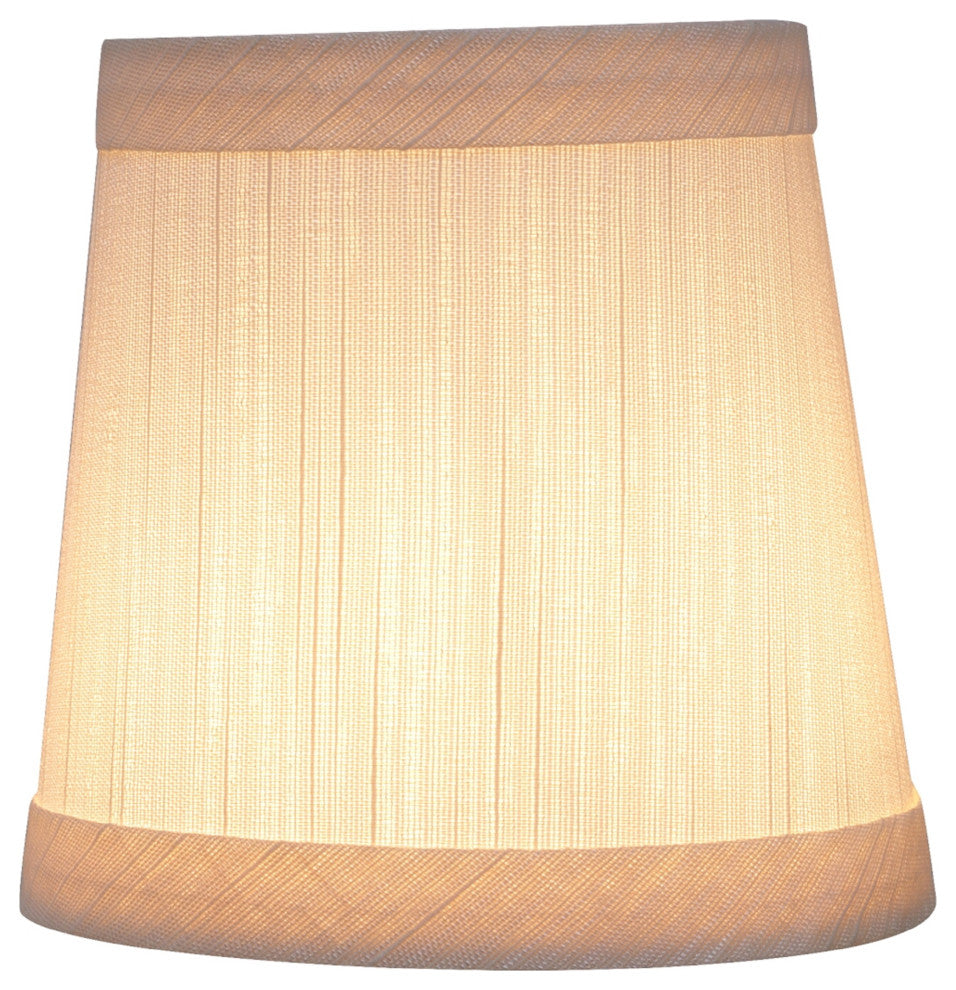 32711-6 Small Hardback Empire Chandelier Clip On Lamp Shade Eggshell 3"x4"x4"