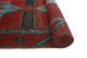 Semi-Antique Dorothea Charcoal/Burgundy Runner, 3'2x9'2