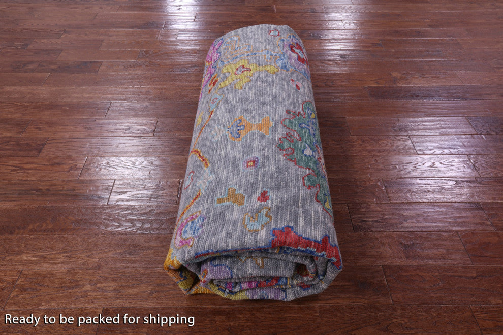 10' 2" X 13' 9" Turkish Oushak Hand-Knotted Wool Rug - Q16099