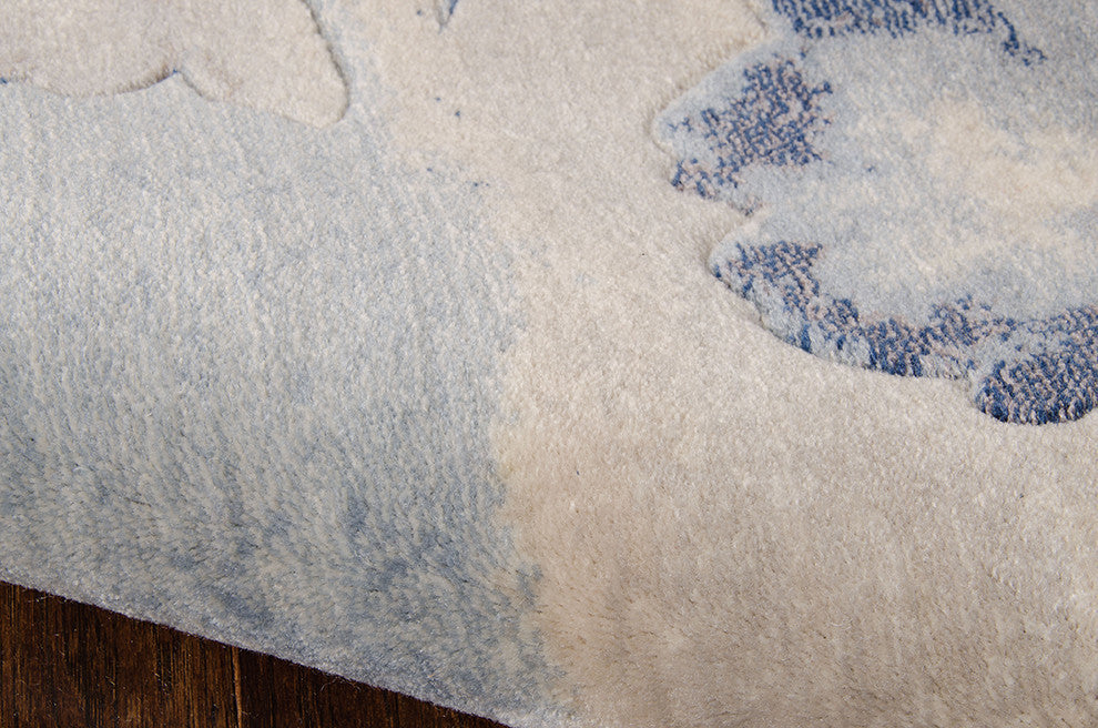 Nourison Somerset 3'6" x 5'6" Ivory/Blue Farmhouse Indoor Area Rug