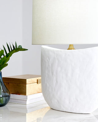 Cenotes Table Lamp, Matte White Ceramic