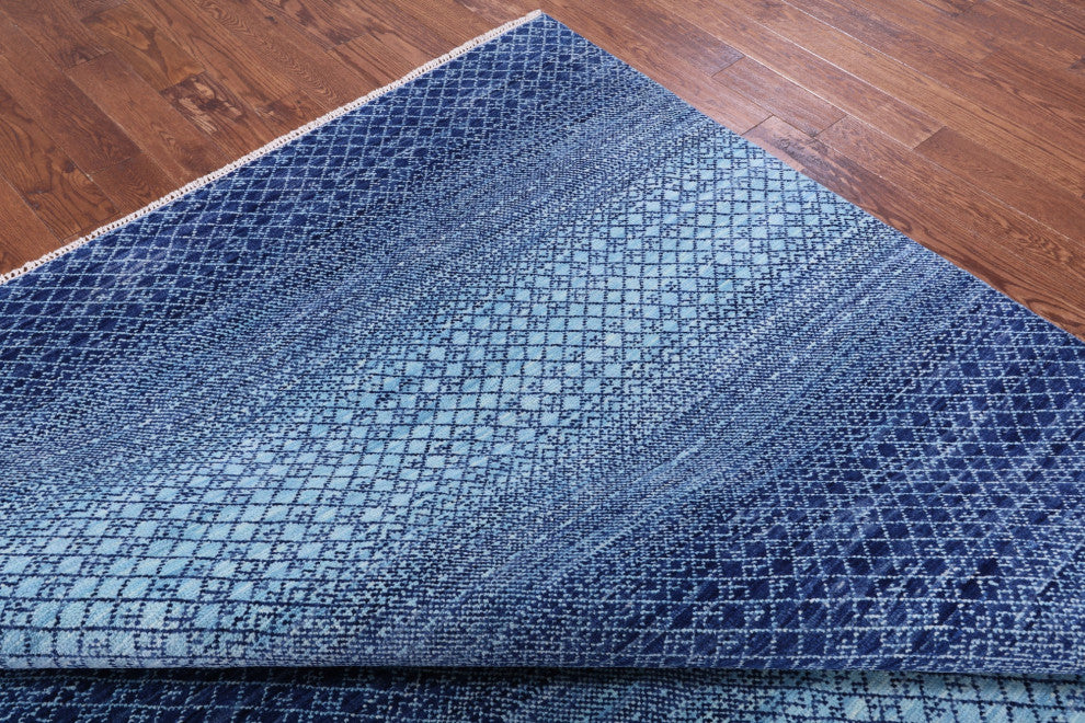 8' 11" X 12' 1" Savannah Grass Handmade Wool Rug - Q13204