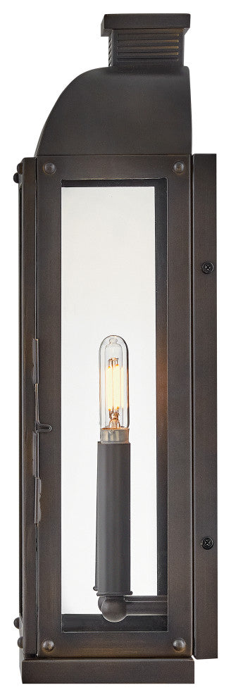 Hinkley Tiverton Medium Wall Mount Lantern, Dark Oxidized Brass