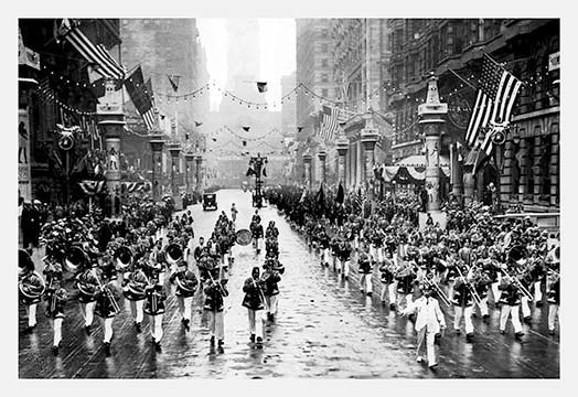 Parade on Broad, Philadelphia, Pa- Gallery Wrapped Canvas Art 28" x 42"