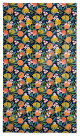 Citrus Fruit Navy 58 x 102 Outdoor Tablecloth
