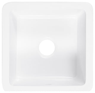 Eden Crisp White Fireclay 18" Single Bowl Undermount Kitchen Sink